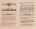 Drittes Reich Alliiertes Flugblatt / An die Deutschen Eisenbahner -