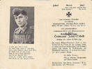 Deutsches Reich / Reinsfeld Totenzettel / Sterbebild / Hermann Josef Schell Schütze bei einem SMG. = Zug -
