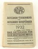 Deutsches Reich ADAC Auslands-Tourenbuch und Auslands-Reiseführer -