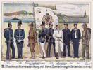 Deutsches Reich Ansichtskarte / IV. Marineartillerieabteilung mit ihren Überlieferungs-Marineteilen -