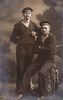 Deutsches Reich Fotokarte/Zwei Matrosen vom Linienschiff Kaiser Karl der Große -