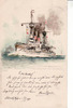 Deutsches Reich Lithographie/ S.M. Panzerschiff Brandenburg -