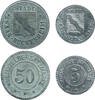 FRANCE 50 et 5 pfennig SAAR-BUCKENHEIM (SARRE-UNION) -