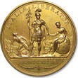RUSSIA 48mm AE gilded medal 1799 A.D. Count Alexander Vasilyevich Suvorov, liberator of Italy from the French EF strong gilding, some wear / contact marks