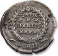 ROMAN EMPIRE AR silver siliqua circa 353-354 A.D. Constantius II, Sirmium mint - mintmark SIRM - VF+ steelgrey toning, slight flan crack