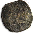 ROMAN EMPIRE AE As or dupondius? circa 41-45 A.D. Claudius - possibly a barbaric imitation? - very crudely struck & reduced F- crudely struck, bare metal, reduced coin
