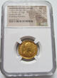 ROMAN EMPIRE AV gold solidus circa 367-375 A.D. Gratian / Gratianus, Constantinople - very rare type, mint state - EX NAC 2012 -NGC MS 5 / 5 2 / 5 brushed, small nick