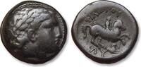 ANCIENT GREECE AE 18mm Lysimachos as Satrap, in the name and types of Philip II -struck under Kassander -