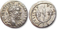 ROMAN EMPIRE Septimius Severus, Emesa - FELICIT TEMPOR - scarce type in high quality AR silver denarius circa 194-195 A.D. EF/EF+ light toning with h