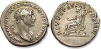 ROMAN EMPIRE Trajan / Trajanus, Rome mint - DIVVS PATER TRAIAN, commemorating his father - AR silver denarius circa 112-114 A.D. VF+ light toning wit