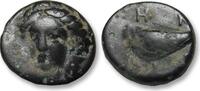 ANCIENT GREECE AE 11mm AEOLIS, Gyrneion - scarce little coin - -
