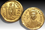 ROMAN EMPIRE AV gold solidus Zeno, Constantinople 10th off. - scarce obv. legend variant with a retrograde Z -