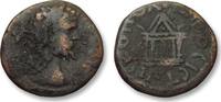 ROMAN EMPIRE AE 16 (assarion) Septimius Severus, Moesia Inferior -- Nikopolis ad Istrum -- temple -- -