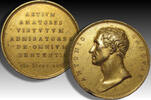 ITALY AE gilded medal Antonio Canova - large 50mm GILDED medal by medallist Giuseppe Girometti - -