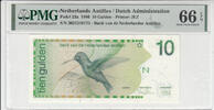  1986 NETHERLANDS ANTILLES P.23a - 10 Gulden PMG 66 EPQ  99,50 EUR  + 15,00 EUR frais d'envoi