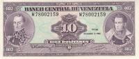 South America VENEZUELA P.61c - 10 Bolivares UNC -