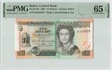  2007 BELIZE P.68c - 10 Dollars PMG 65 EPQ  49,50 EUR  + 10,00 EUR frais d'envoi