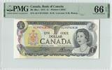  1973 CANADA P.85 - 1 Dollar PMG 66 EPQ  39,50 EUR  + 10,00 EUR frais d'envoi