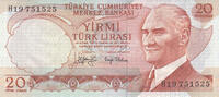 Asia 1974 TURKEY P.187a - 20 Lira L.1970 UNC  3,00 EUR  + 10,00 EUR frais d'envoi