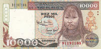 South America 1994 COLOMBIA P.437A - 10.000 Pesos Oro UNC  130,00 EUR  + 15,00 EUR frais d'envoi