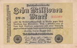 Europe 1923 XF GERMANY P.106b - 10 Millionen Mark  5,00 EUR  + 10,00 EUR frais d'envoi