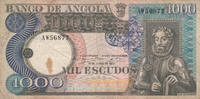 Africa 1973 ANGOLA P.108 - 1000 Escudos Fine/aVF Stain  4,00 EUR  + 10,00 EUR frais d'envoi