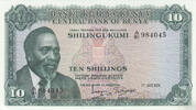 Africa 1974 KENYA P.7e -10 Shillings UNC  40,00 EUR  + 10,00 EUR frais d'envoi