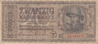 Europe 53 - 20 v. Chr. UKRAINE P.53 - 20 Karbowanez 1942 Fine  20,00 EUR  + 10,00 EUR frais d'envoi