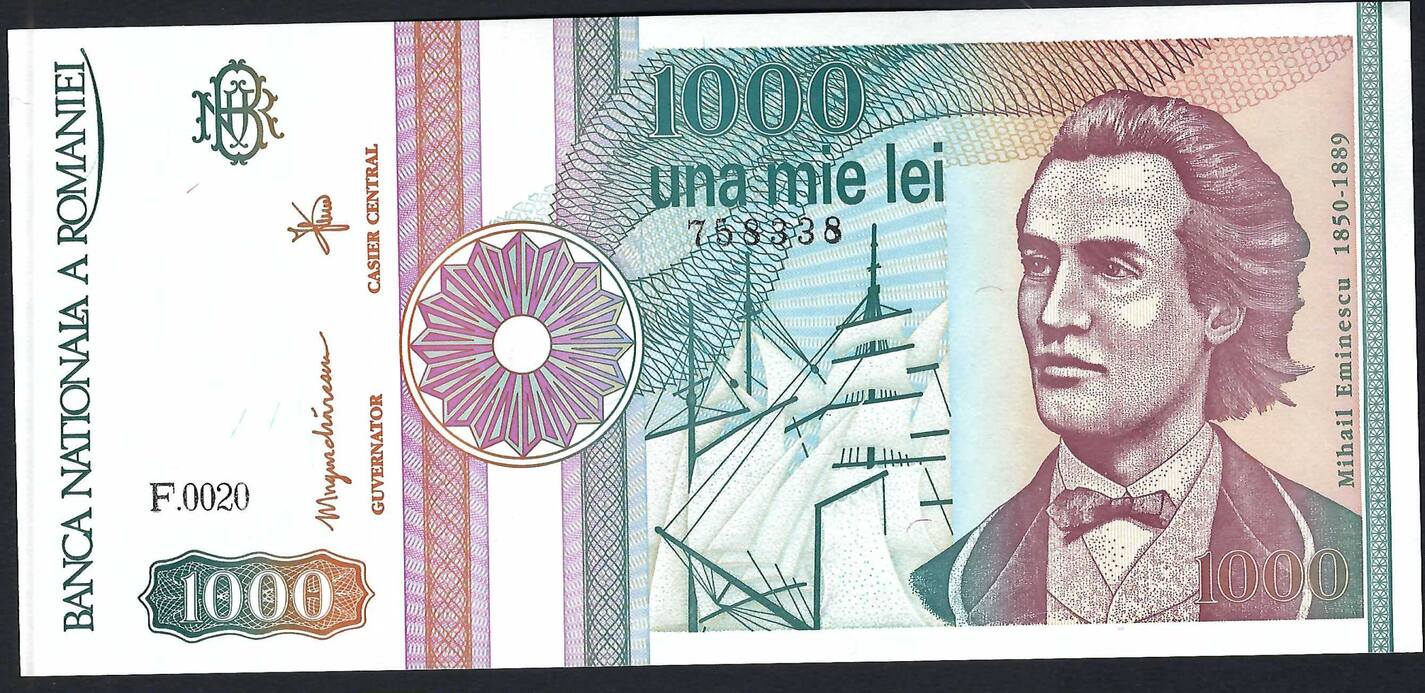 roumanie-romania-1000-lei-09-1991-banca-nationala-a-romaniei-p-neuf