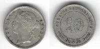 Straits Settlements 10 Cents Queen Victoria -