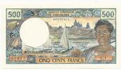 Papeete / Tahiti 500 Francs Institut d'émission d'Outre Mer C.1 -
