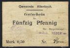 Alsace / Elsass / Altenbach 50 Pfennig Gemeinde Altenbach -