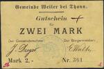 Alsace / Elsass / Thann 2 Mark Gemeinde Weiler bei Thann -