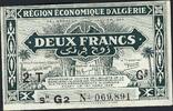 Algérie / Algeria 2 Francs Région économique d'Algérie 2°T - G2 -