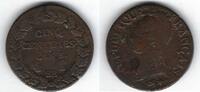 France / Frankreich / Strasbourg / Straßburg 5 Centimes Directoire -