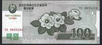 Corée du Nord / North Korea 100 Won Korean Central Bank -