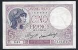 France / Frankreich 5 Francs Violet Z.57472 -