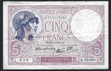 France / Frankreich 5 Francs Violet Q.58459 -