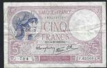 France / Frankreich 5 Francs Violet F.62166 -