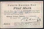 Turckheim - Walbach - Gunsbach 5 Mark Fabrik - Kassen - Bon -