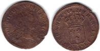 France / Frankreich / Paris 1/2 Sol au buste enfantin Louis XV (1715 - 1774) -