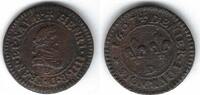France / Frankreich / Lyon Denier Tournois 1607 D Henri IV (1589 - 1610) S 45,00 EUR prix TTC + 8,00 EUR frais d'envoi