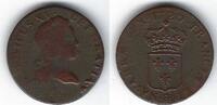 France / Frankreich / Strasbourg / Straßburg 1/2 Sol au buste enfantin Louis XV (1715 - 1774) -