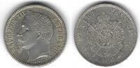 France / Frankreich / Strasbourg / Straßburg 1 Franc Napoléon III tête laurée -