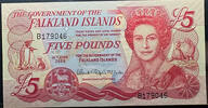 Falkland Islands Government 2005 Issue 5 Pound Note -