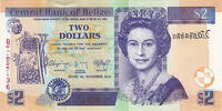   Belize $2 banknote | Beautiful Caribbean banknote depicting Queen Eliz... 3,45 EUR  + 34,55 EUR frais d'envoi