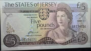   States of Jersey &pound;5 note  105,36 EUR  + 38,86 EUR frais d'envoi