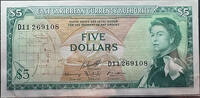   Eastern Caribbean Monetary Organization 5 dollar banknote (ND 1965 iss... 63,91 EUR  + 34,55 EUR frais d'envoi