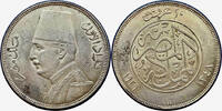 Egypt 1929 (Hijri Calendar 1348) 10 Piastre Silver Coin | Portrait of Fuad I -