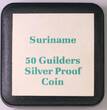 Suriname 50 Guilders 1988 Summer Olympics - Gold Medal Anthony Nesty FB im orig. Etui mit Zert.